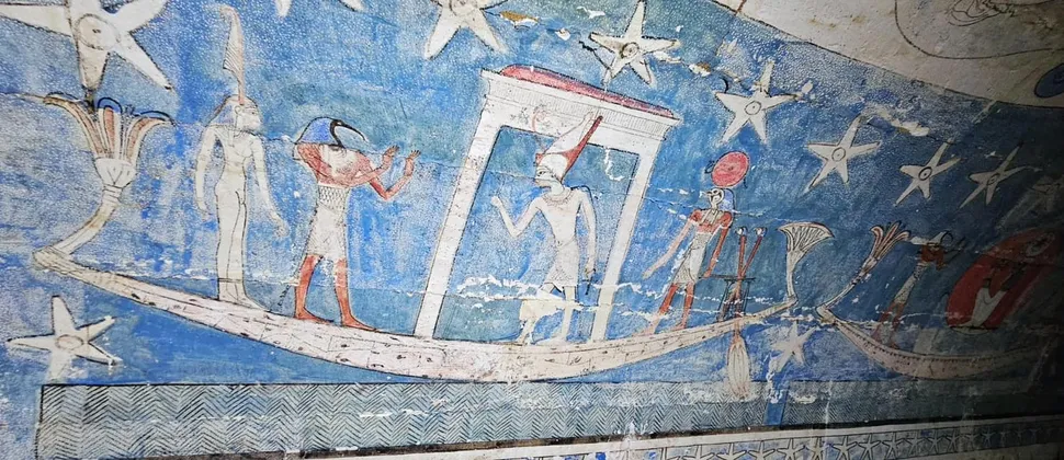 Pinturas encontradas na mesma escavação