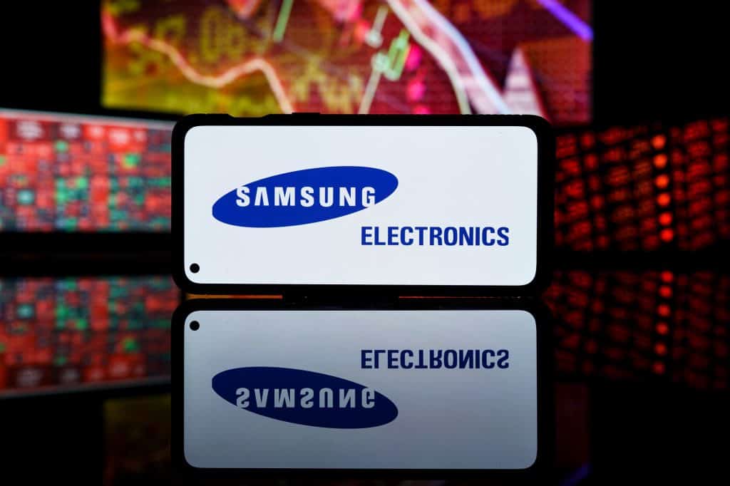 queda de ações da samsung