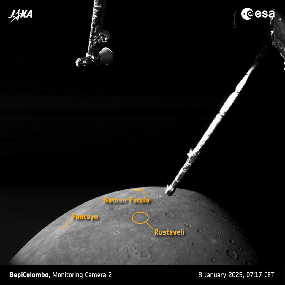 Região Facula, capturada pela BepiColombo