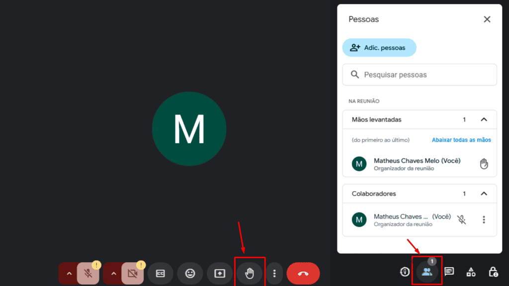 8 funções do Google Meet que farão diferença nas chamadas de vídeo O Google Meet é uma das principais ferramentas de chamada de vídeo, muito utilizada por profissionais que precisam realizar reuniões durante o dia. Além das videochamadas, a plataforma oferece diversas funções para aprimorar a experiência do usuário. Ícone para levantar a mão e também ver a fila