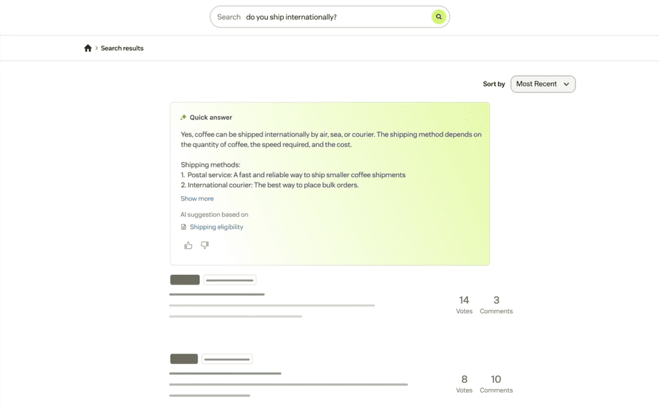 generative search zendesk
