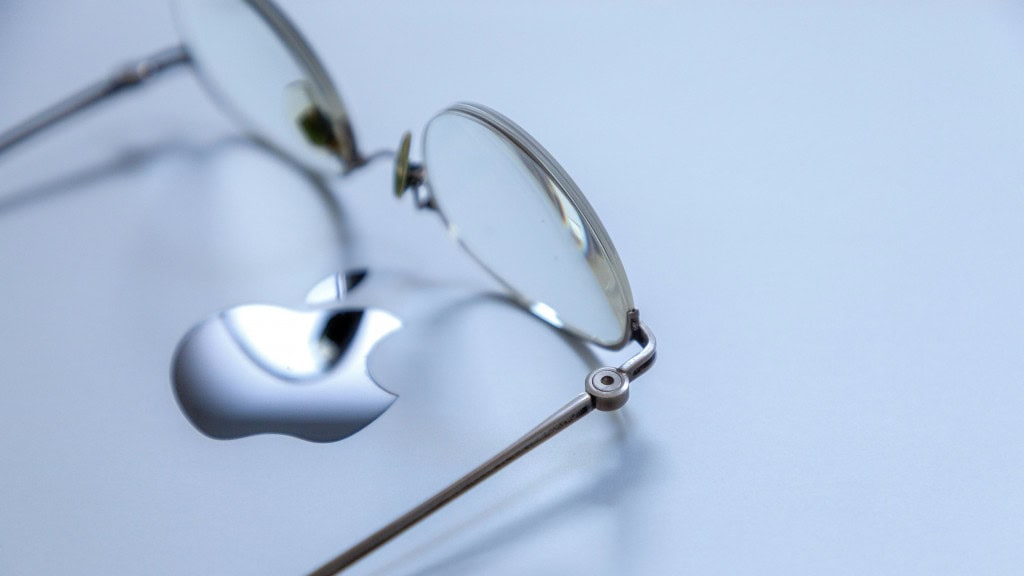 Como devem ser os Apple Glasses, óculos inteligentes da empresa A primeira grande investida da Apple no setor de realidade aumentada não muito bem sucedida: o visor Vision Pro, lançado por US$ 3.500, não caiu nas graças do público. Agora a empresa planeja uma abordagem diferente — e menos cara — para colocar um dispositivo bem perto dos nossos olhos: os Apple Glasses, óculos tecnológicos similares aos Ray-Ban Meta. Óculos de ponta cabeça perto de logomarca da Apple em MacBook
