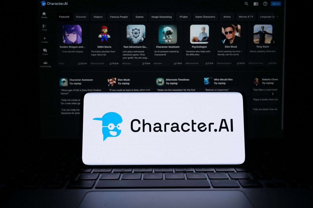 Mais um caso: adolescente morre após conversas com chatbot de IA Atenção: a matéria a seguir inclui uma discussão sobre suicídio. Se você ou alguém que você conhece precisar de auxílio, procure ajuda especializada. O Centro de Valorização da Vida (CVV) funciona 24h por dia pelo telefone 188. Também é possível conversar por chat ou e-mail. Logo da Character.AI na tela de um smartphone