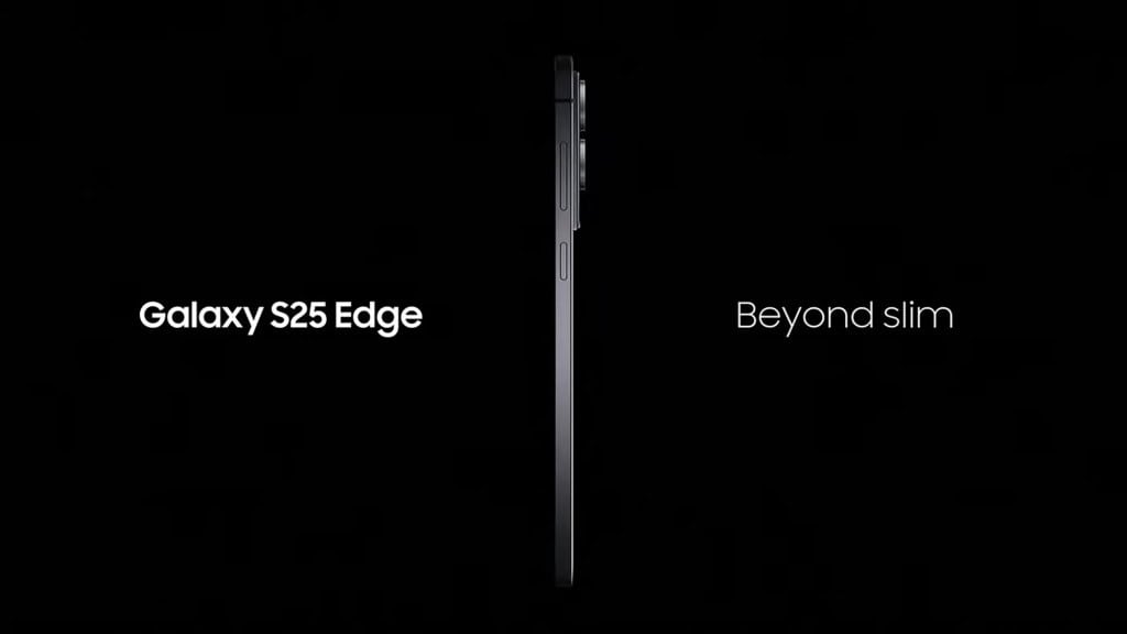 Samsung Galaxy S25 Edge de lado