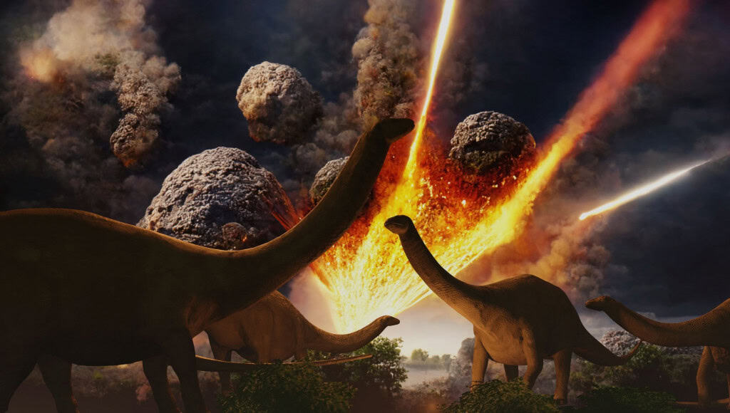 Asteroide extinguindo os dinossauros