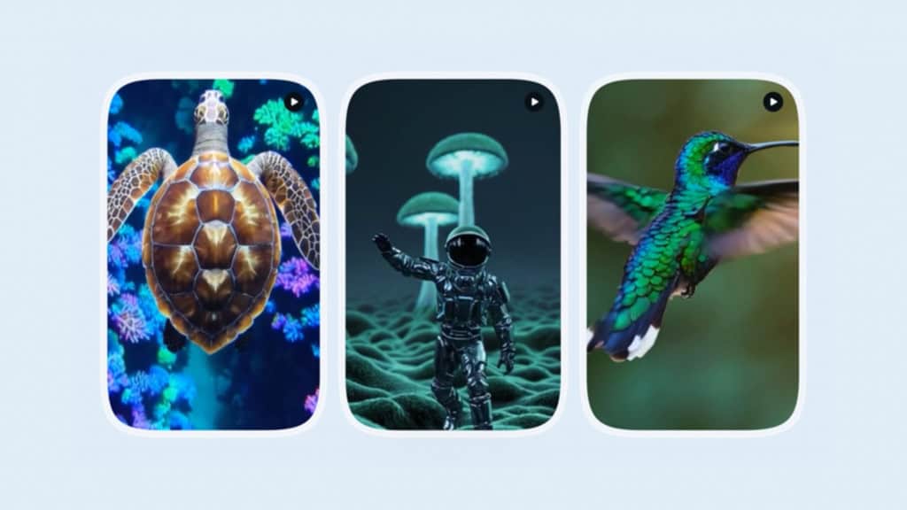 Montagem com imagens criadas pelo Bing Video Generator