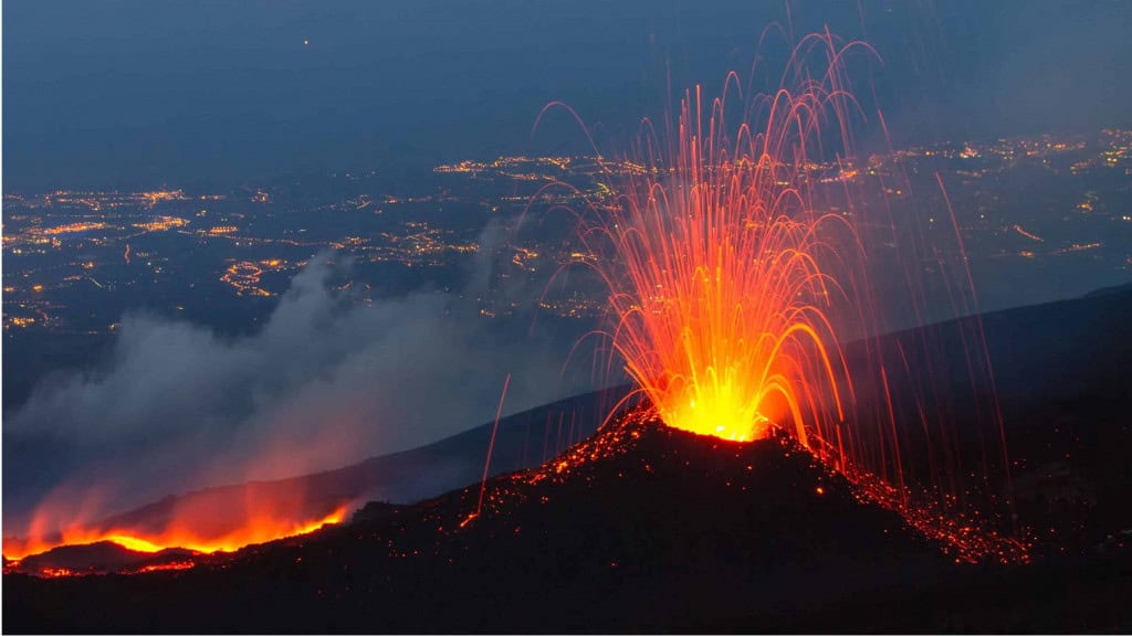 Erupção do vulcão Etna