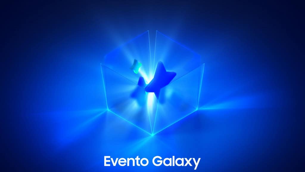 Ilustração digital da edição de setembro do Samsung Unpacked