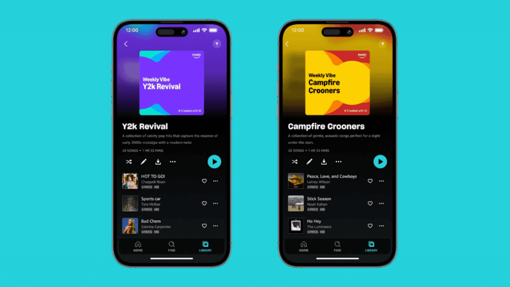Amazon Music terá playlists semanais de “humor” criadas por IA O uso de inteligência artificial (IA) para criar playlists não é uma novidade, mas isso não pareceu incomodar o Amazon Music, serviço de streaming de músicas da Amazon, para o lançamento de seu novo recurso: o Weekly Vibe. A escolha das músicas terá como base as preferências e o humor do ouvinte, incluindo artistas mais reproduzidos, favoritos e novas descobertas. playlist IA amazon music