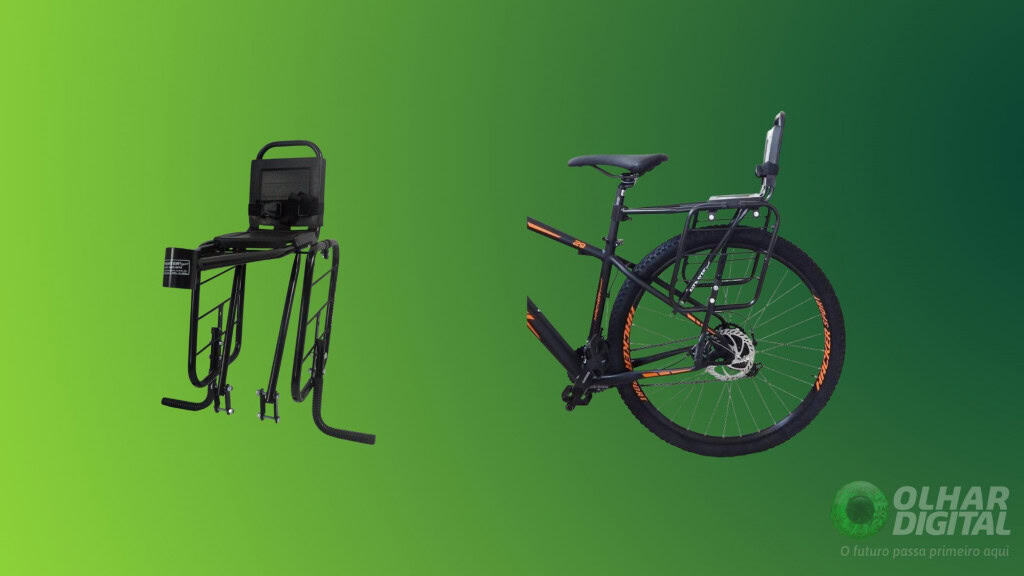 4 cadeirinhas para transportar crianças na bicicleta com segurança Levar as crianças para passear de bicicleta pode ser uma experiência divertida e segura, desde que o acessório certo esteja presente. No mercado, existem opções dianteiras e traseiras, cada uma com suas vantagens, como maior proximidade do condutor ou mais conforto no assento. Altmayer Cadeirinha Traseira de Bicicleta com Bagageiro Acoplado