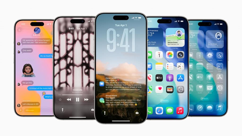 Recém-lançado, iOS 26 gera discórdia entre usuários da Apple A Apple lançou nesta semana o iOS 26 para o público em geral com mudanças que não agradaram muitos usuários de produtos da empresa. No centro da polêmica, está o Liquid Glass, um novo design de software que simula um material translúcido na tela, oferecendo o que a Apple chama de “um novo nível de vitalidade” para navegação. Montagem com modelos de iPhone exibindo telas do iOS 26