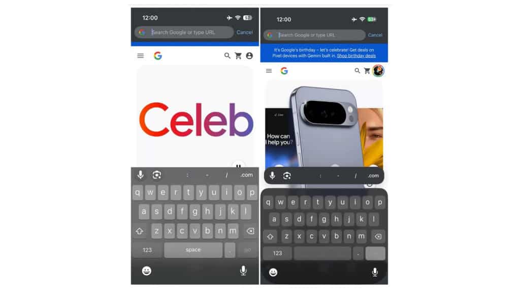 Chrome é o primeiro aplicativo do Google a ter ‘botões de vidro’ do iOS 26 O Liquid Glass entrou no Chrome para iPhone e iPad com iOS 26 e iPadOS 26 instalados. Após atualização, partes que parecem de vidro – a nova estética dos sistemas operacionais da Apple – apareceram na interface do navegador do Google. Captura de tela comparando teclado no Google Chrome antes e depois do navegador incorporar o Liquid Glass do iOS 26
