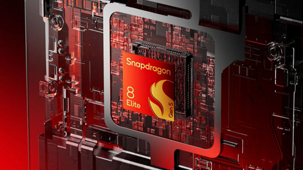 Ilustração do chip Snapdragon 8 Elite Gen 5 da Qualcomm