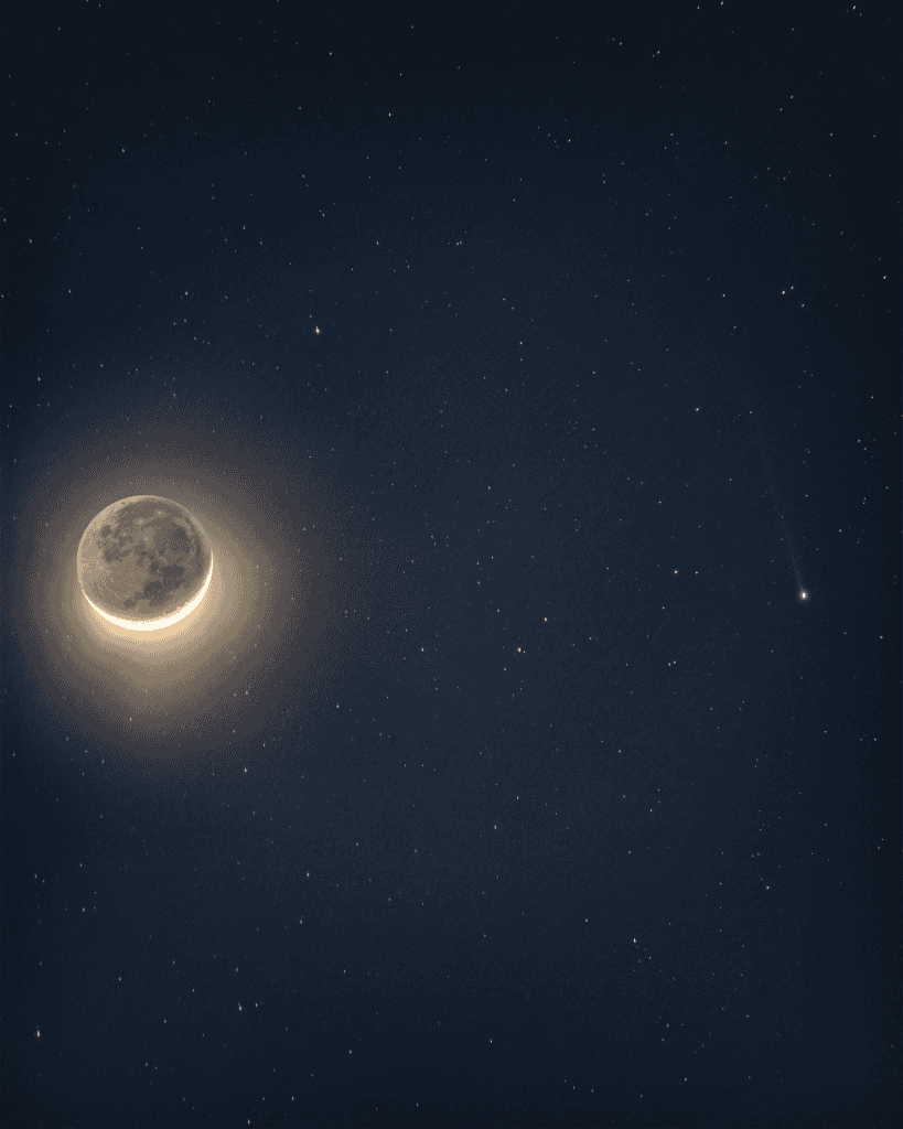 Os encontros do cometa SWAN R2 nas imagens astronômicas da semana Toda semana, no Programa Olhar Espacial, exibimos duas imagens astronômicas que se destacaram na semana que passou. E na última semana, apresentamos duas imagens com encontros do cometa que, embora descoberto recentemente, já se tornou sensação entre os astrônomos. Confira: Os encontros do cometa SWAN R2 nas imagens astronômicas da semana