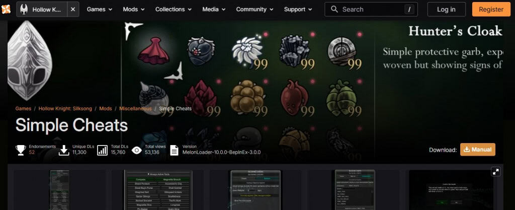 8 mods para usar em Hollow Knight: Silksong Após seis anos de espera, finalmente “Hollow Knight” ganhou a sua sequência. No dia 4 de setembro de 2025 foi lançado o jogo indie de gênero metroidvania, “Hollow Knight: Silksong“. Mod Simple Cheats