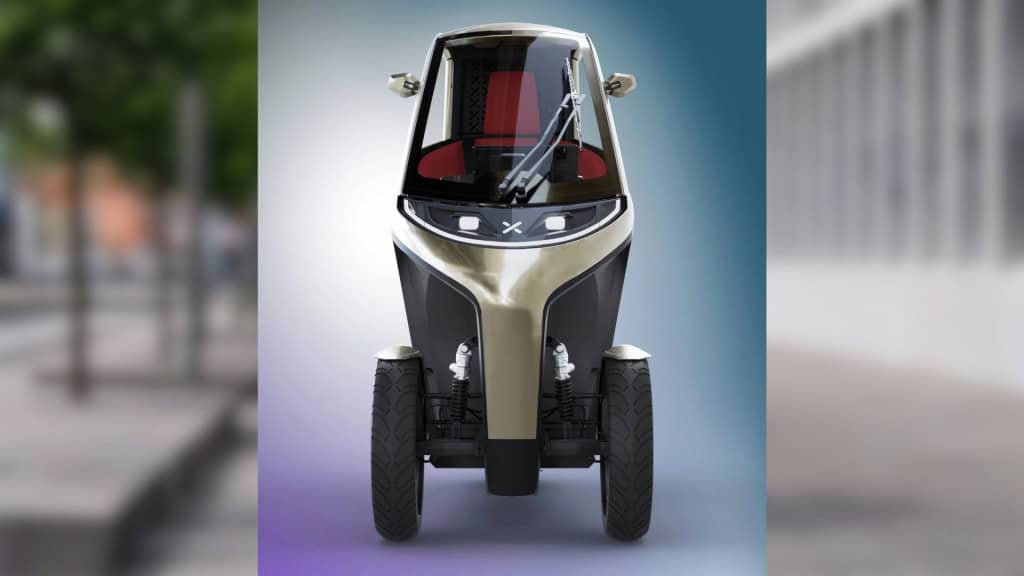 Nem carro, nem moto: você pode dirigir esse triciclo elétrico sem capacete A mobilidade urbana passa por transformações rápidas. E scooters elétricos têm ganhado espaço nesse cenário. Agora, uma startup alemã chamada XYTE Mobility lançou o XYTE One, veículo de três rodas que promete unir a praticidade de uma moto e a segurança de um carro pequeno. Montagem mostrando parte da frente do triciclo elétrico XYTE One