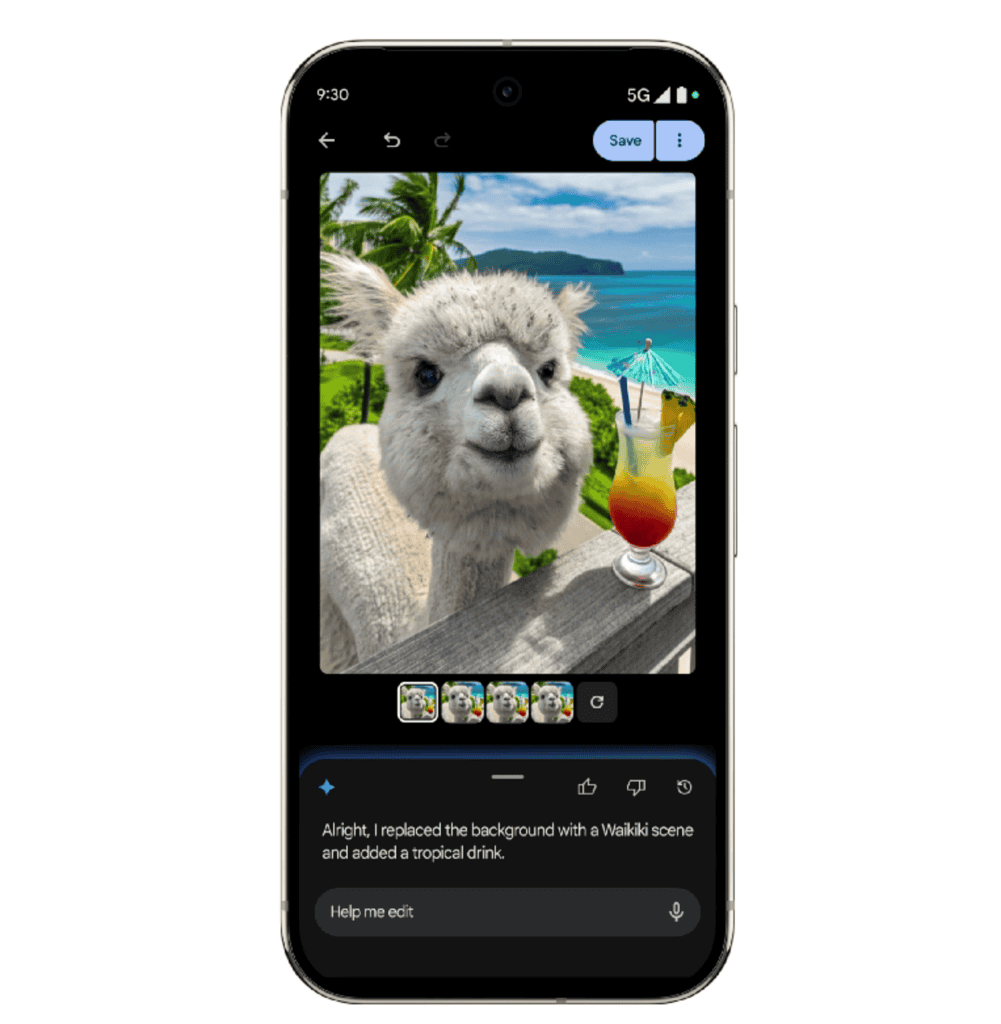Nada de botões: IA do Google edita fotos por comando de voz Lançado pela primeira vez no Pixel 10, o novo recurso de edição de fotos por comando de voz agora está disponível para usuários Android nos Estados Unidos. Funciona do mesmo jeito que uma assistente de voz em TV: você aciona a IA por áudio e a tecnologia faz o trabalho sozinha. alpaca google fotos
