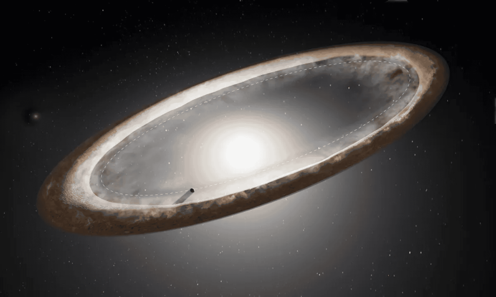 Como um planeta com a massa de Saturno está moldando um “olho” gigante no Espaço