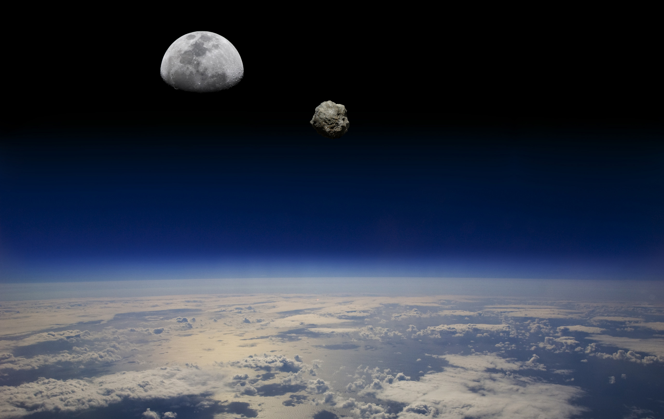 Asteroide do tamanho de um Fiat Uno sobrevoa a Terra antes de passar “de raspão” pela Lua