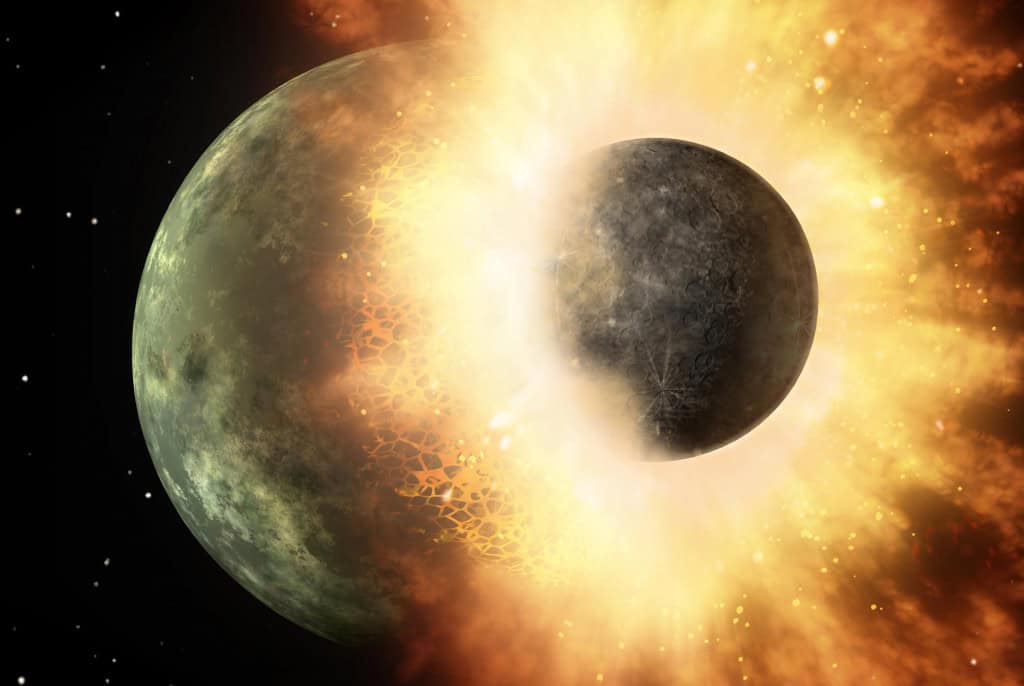 Colisão épica na infância do Sistema Solar tornou possível a vida na Terra Um artigo publicado na revista Science Advances descreve uma possibilidade de como a Terra primitiva adquiriu os ingredientes essenciais para a vida. A pesquisa detalha quando e como a composição química do nosso planeta foi estabelecida, fornecendo novas perspectivas sobre o início do Sistema Solar. Colisão épica na infância do Sistema Solar tornou possível a vida na Terra