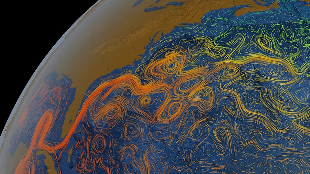 Planeta Terra está à beira do colapso – mas há esperança, segundo relatório O planeta está em alerta máximo. Dos 34 “sinais vitais” que medem o estado do clima da Terra, 22 atingiram níveis recordes, segundo o Relatório do Estado do Clima 2025, publicado na revista BioScience nesta quarta-feira (29).  Ilustração de correntes no oceano
