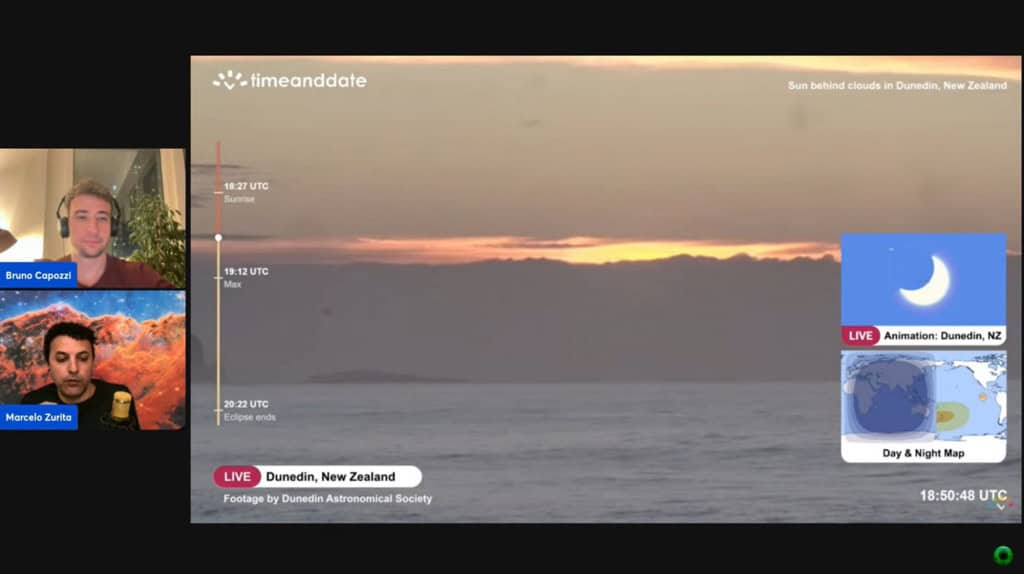 Veja as melhores imagens do último eclipse de 2025 Se você não conseguiu acompanhar o último eclipse do ano, não tem problema: reunimos as principais imagens do eclipse solar parcial que aconteceu neste domingo (21). O fenômeno encerrou a temporada de quatro eclipses em 2025 e, como sempre, chamou a atenção de astrônomos e apaixonados por astronomia ao redor do mundo. Veja as melhores imagens do último eclipse de 2025