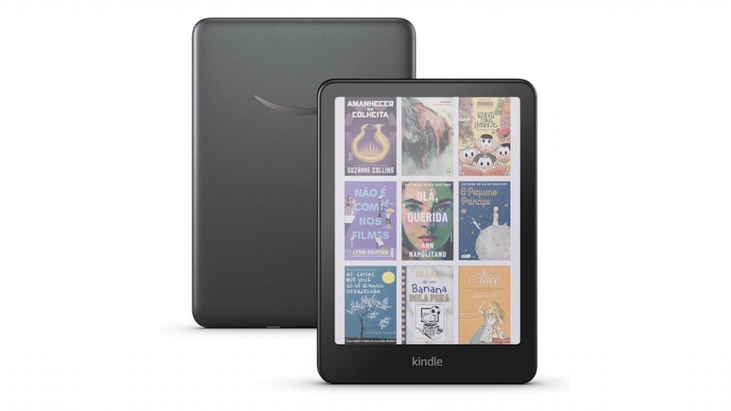 Ainda dá tempo: Kindle com tela colorida está em promoção na Amazon O primeiro e-Reader colorido da Amazon está em oferta: o Kindle Colorsoft Signature Edition, com 32 GB de armazenamento interno e suporte a recarga sem fio, está saindo com 20% desconto. Conheça mais sobre o aparelho e aproveite para garantir o seu agora mesmo: Kindle Colorsoft Signature Edition 32 GB