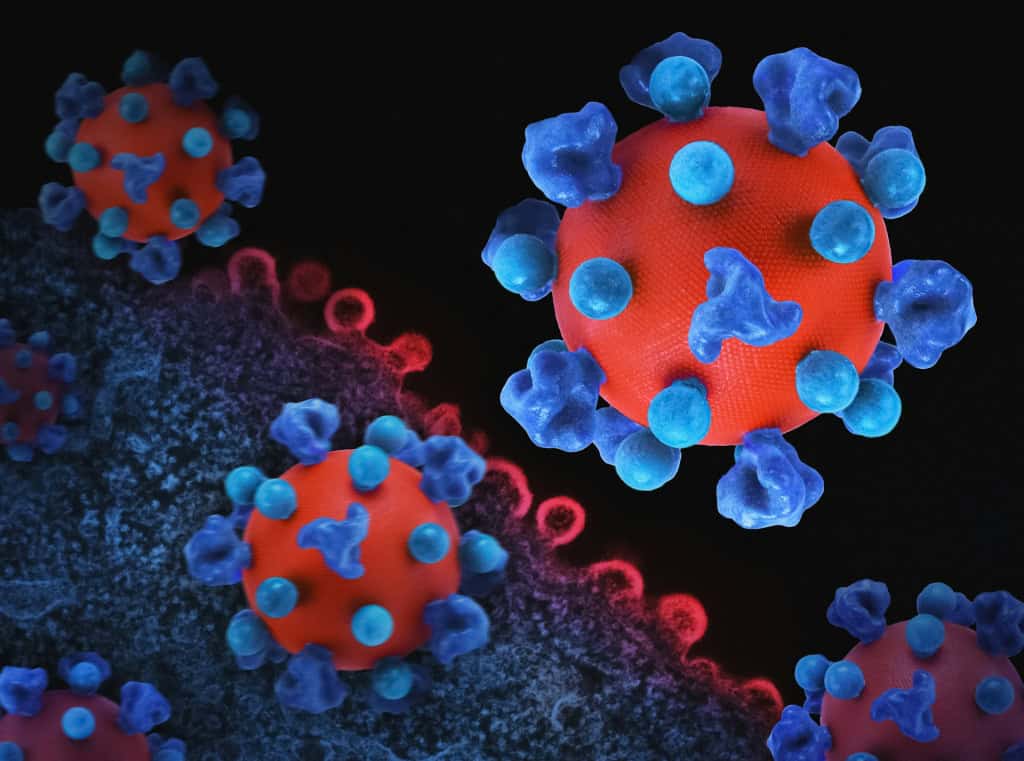 representação 3D do vírus HIV