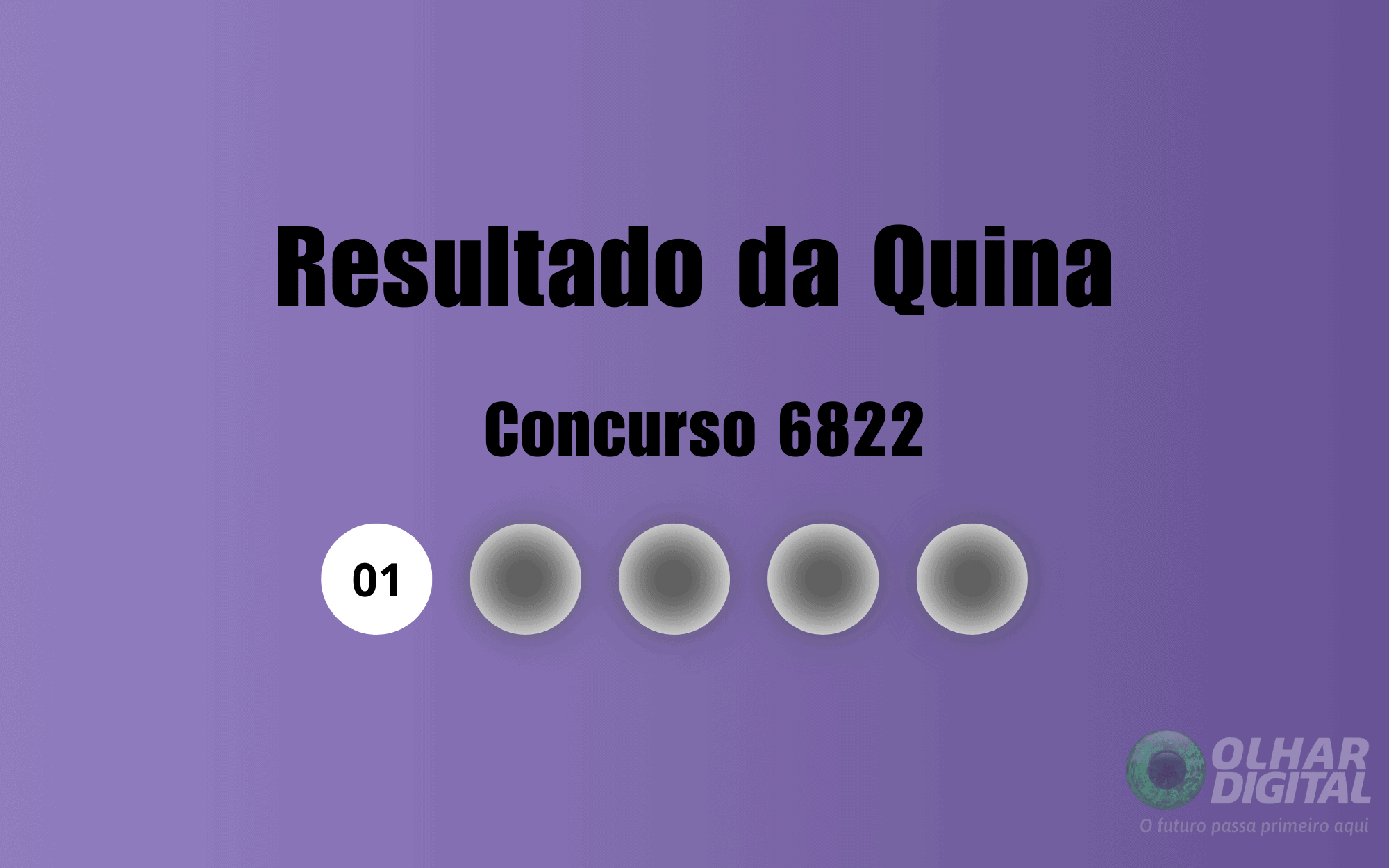 Resultado da Quina de hoje: veja números e ganhadores do concurso 6822 (terça, 09/09)