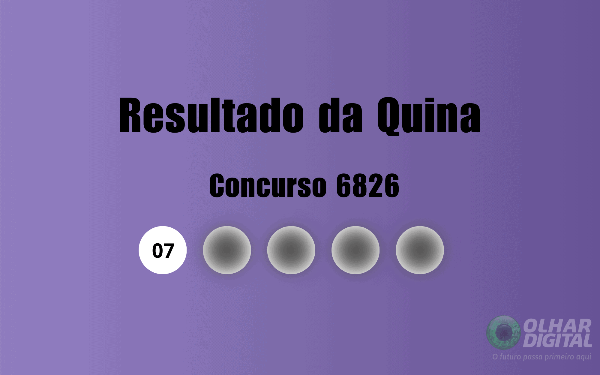 Resultado da Quina de hoje: veja números e ganhadores do concurso 6826 (sábado, 13/09)