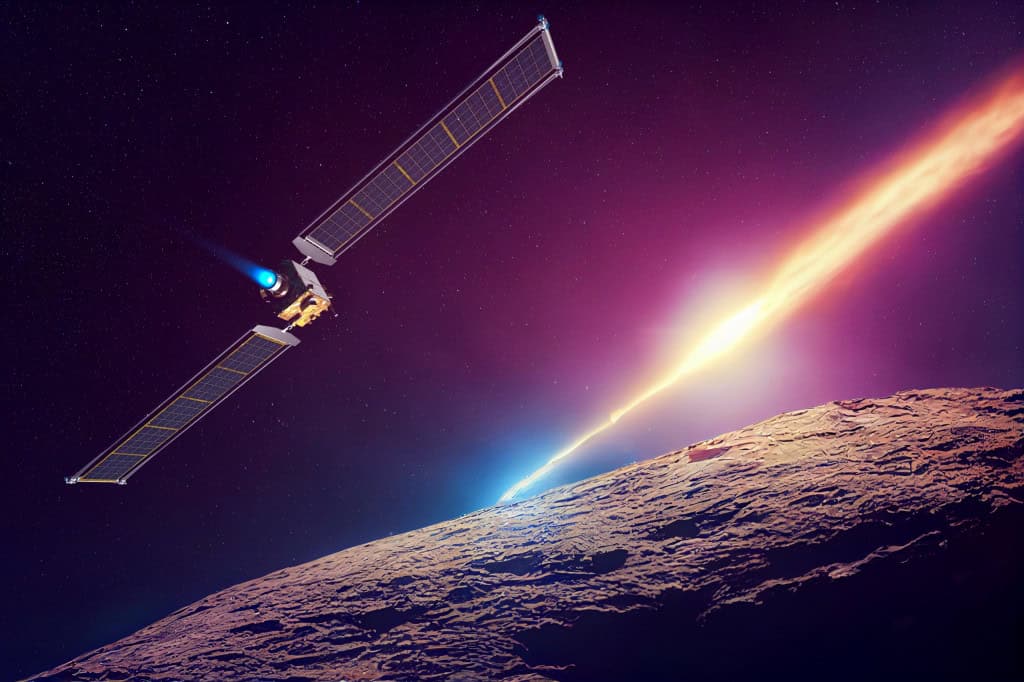 NASA: testes de comunicação a laser com sonda Psyche são bem-sucedidos A NASA anunciou a conclusão bem-sucedida de um experimento que pode transformar a forma como a humanidade se comunica com naves espaciais em missões de longa distância. A tecnologia de comunicações ópticas em espaço profundo, conhecida como Deep Space Optical Communications (DSOC), foi testada a bordo da missão Psyche e completou seu 65º e último ensaio após dois anos de operações. Sonda Psyche sobrevoando um meteoro