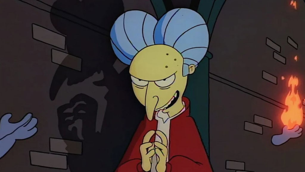Mr. Burns as Dracula