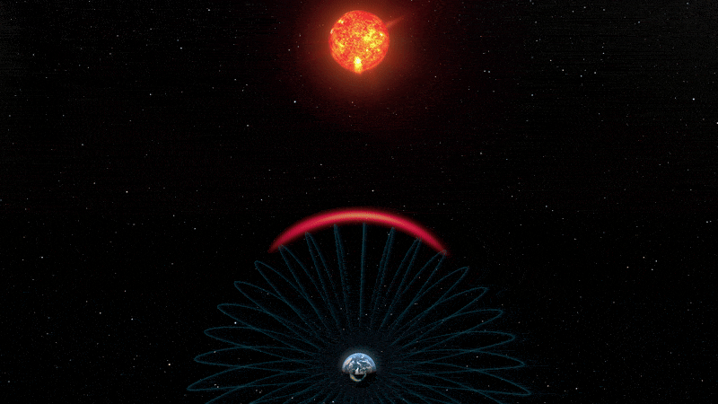 O que aconteceria se uma supertempestade solar chegasse à Terra? Simulação responde O evento de Carrington, de 1859, foi a tempestade solar mais forte já registrada. Na época, a tecnologia ainda era escassa e, mesmo assim, o fenômeno causou incêndios nas linhas de transmissão e provocou auroras em locais improváveis, como Cuba. Escudo magnético da Terra no caso de uma tempestade solar