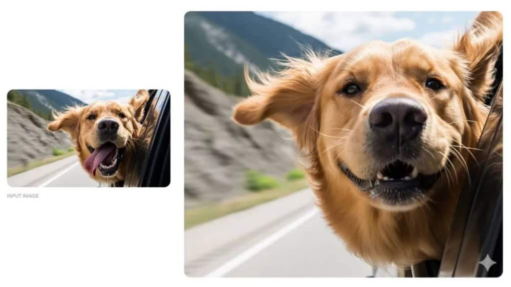 As quatro dicas do Google para você dominar o Nano Banana O Google compartilhou nesta semana quatro dicas para você aproveitar melhor o Nano Banana, modelo de geração e edição de imagens do Gemini que viralizou nas últimas semanas. Montagem com foto de cachorro e imagem editada no Nano Banana do Google