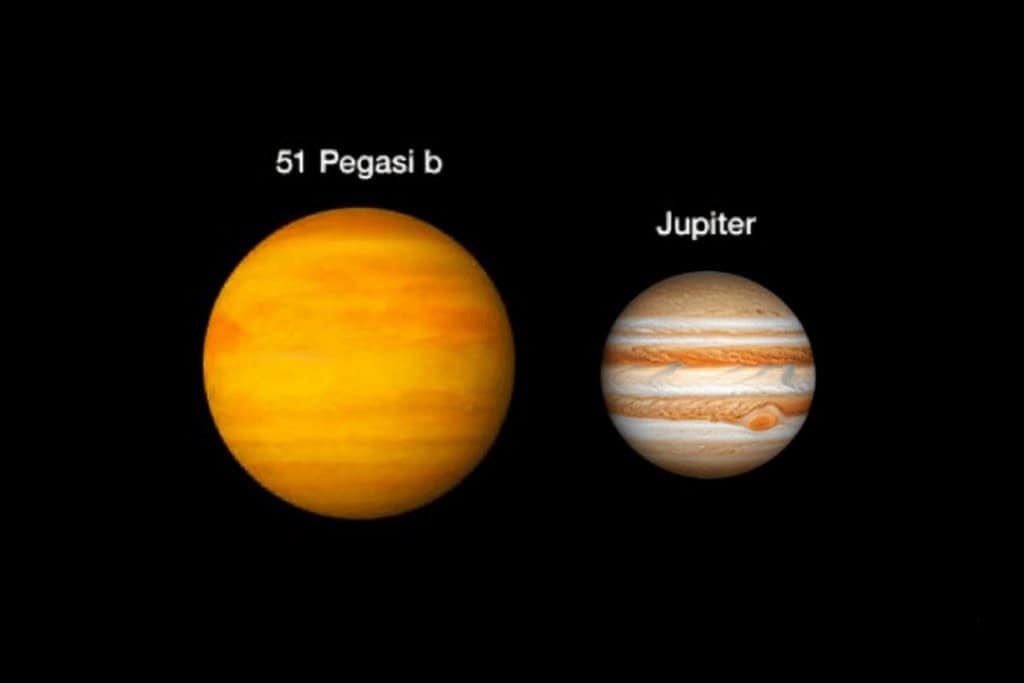 Planeta “impossível” abriu caminho para seis mil descobertas há 30 anos Em 6 de outubro de 1995, os cientistas suíços Michel Mayor e Didier Queloz anunciaram a detecção de 51 Pegasi b, o primeiro planeta descoberto fora do Sistema Solar. O momento representou uma das maiores revoluções da astronomia, abrindo caminho para os mais de seis mil mundos alienígenas atualmente confirmados. Planeta “impossível” abriu caminho para seis mil descobertas há 30 anos