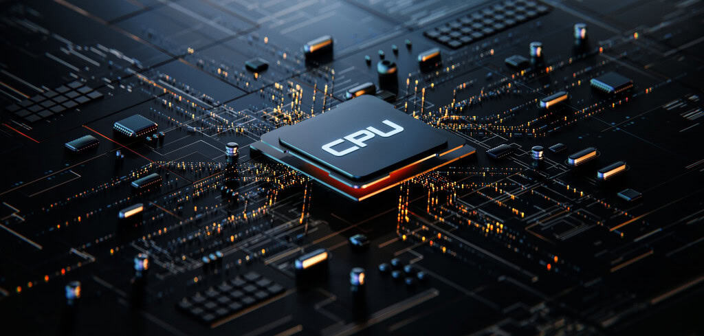 4 peças de hardware para tomar cuidado ao reduzir a voltagem do PC Reduzir a voltagem de uma peça específica do hardware é uma técnica popular para quem busca maior eficiência no PC, mas exige cautela para não causar mais danos do que benefícios. Ajustar a voltagem de uma peça específica do seu PC é uma prática que pode trazer benefícios, mas exige cuidado. Ilustração 3D de processador de chip de CPU e placa de circuito.