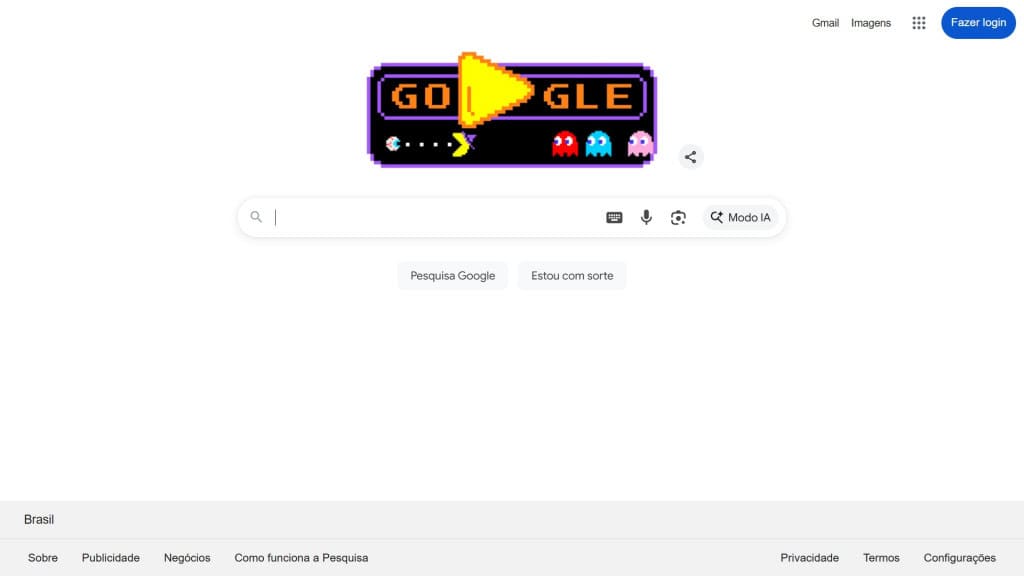 Google celebra Halloween com Doodle jogável de PAC-MAN O Google trouxe uma novidade para os fãs de games e do Halloween: um Doodle especial de PAC-MAN, que celebra 45 anos do clássico jogo. Disponível a partir desta quinta-feira (30), a versão interativa permite que os usuários joguem diretamente na página inicial do buscador. google-doodle-pacman