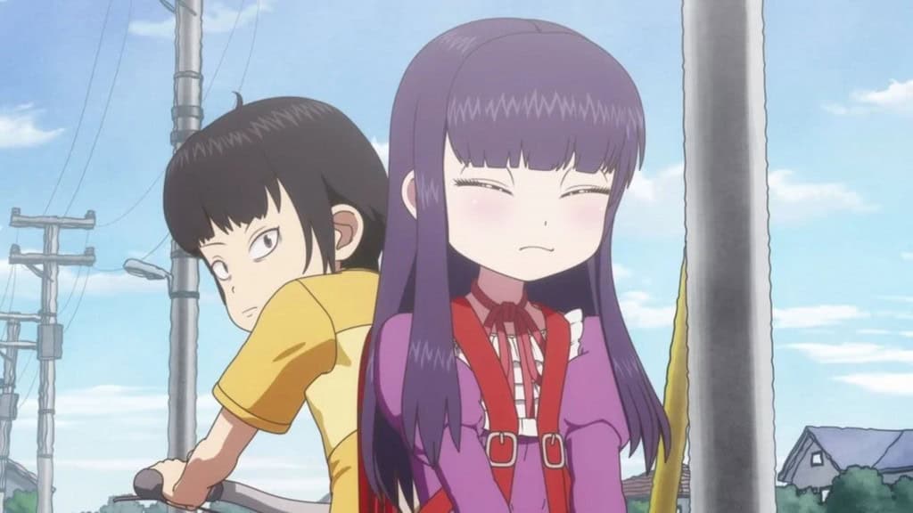 cena do anime Hi Score Girl mostrando o casal protagonista