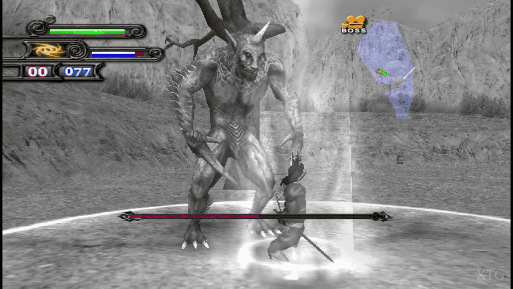 screenshot do jogo de samurai blood will tell