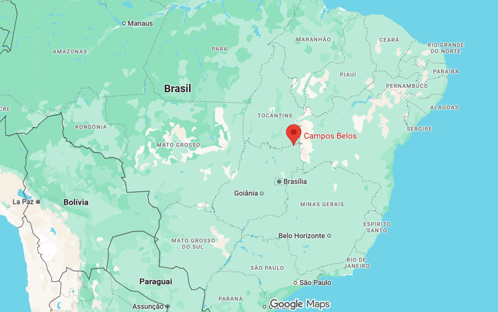 Fenômeno raro: “chaminés de fada” são descobertas no Brasil; conheça Estruturas geológicas conhecidas como “chaminés de fada” foram descobertas em Campos Belos (GO), região nordeste do Estado, e chamaram a atenção de pesquisadores no Brasil e no exterior. Segundo a geóloga Joana Paula Sánchez, coordenadora da primeira avaliação técnica do local, trata-se de formações raras, com algumas estruturas que ultrapassam os três metros de altura. Mapa do Google mostrando onde se localiza Campos Belos