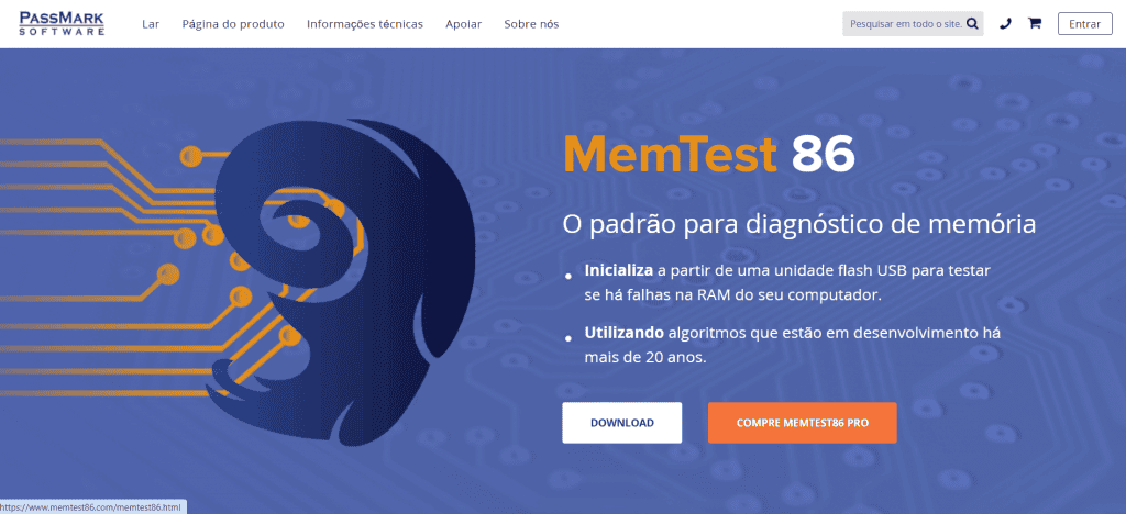 7 apps de diagnóstico para instalar no PC Windows No universo da informática, a prevenção é sempre melhor que a solução, e é aí que entram os apps de diagnóstico para o PC Windows. Captura de tela do site do app diagnóstico Mentest86