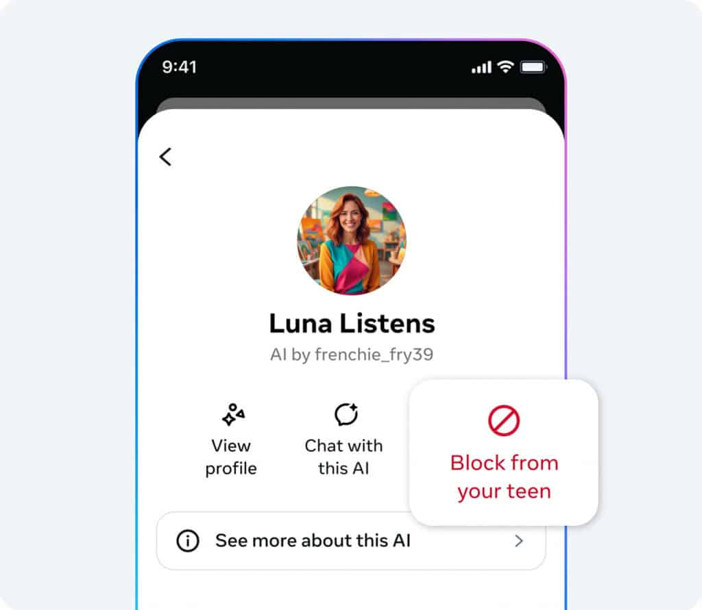 meta instagram controle parental ia 2