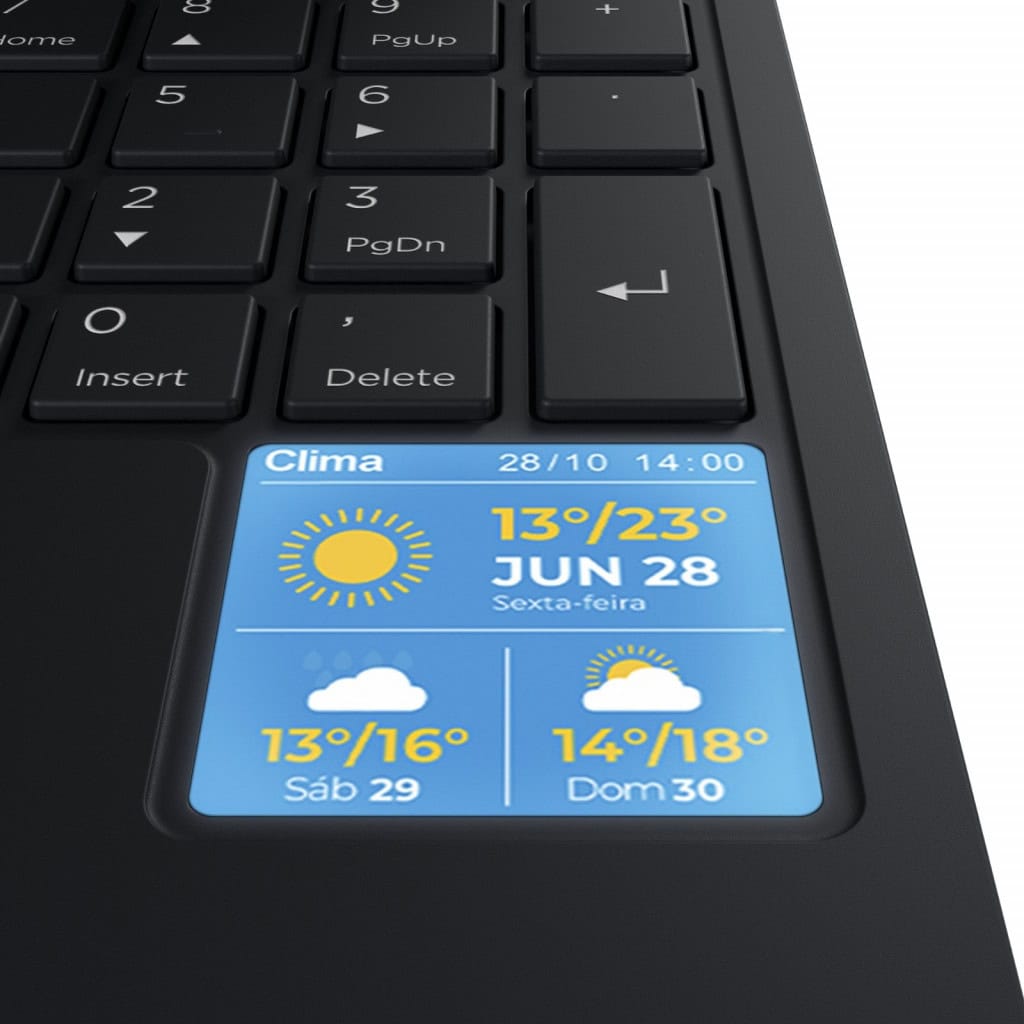 Vision i15M: Positivo lança notebook com minitela interativa A Positivo Tecnologia anunciou o lançamento do notebook Vision i15M, novo modelo da linha Vision. O dispositivo chega ao mercado com foco em oferecer recursos premium a preços acessíveis. minitela notebook positivo