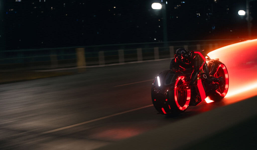moto de luz tron ares