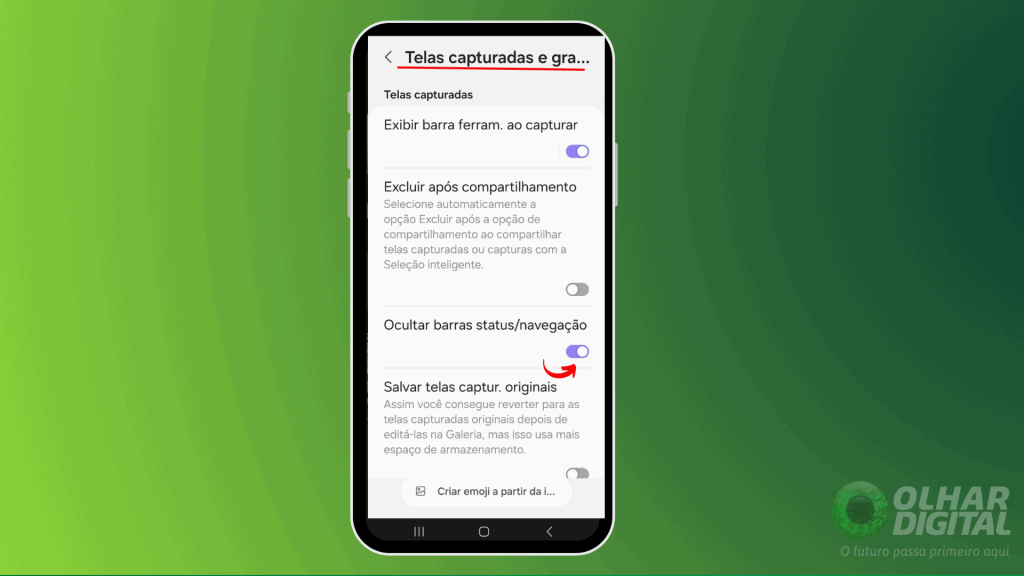 7 funções que podem mudar a forma de usar os celulares Samsung Descobrir funções pouco conhecidas do seu celular Samsung é o primeiro passo para elevar seu dispositivo de categoria de um simples acessório a uma central de produtividade e entretenimento. Captura de tela para explicar funções ocultas de celular Samsung, como ocultar barra de status