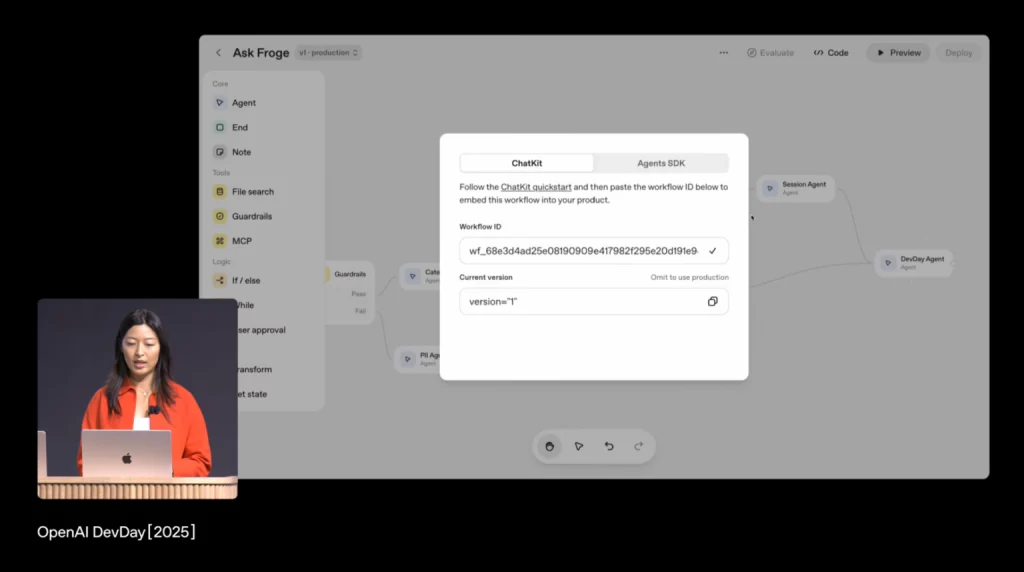 OpenAI lança novas ferramentas voltados para desenvolvedores A OpenAI anunciou, nesta segunda-feira (6), durante seu evento anual Dev Day 2025, o lançamento do AgentKit, novo conjunto de ferramentas voltado para desenvolvedores que desejam criar e implantar agentes de inteligência artificial (IA). O CEO da empresa, Sam Altman, apresentou o produto como uma forma de reduzir a fricção no processo de construção e distribuição de agentes autônomos. OpenAI demonstrando o uso das novas ferramentas