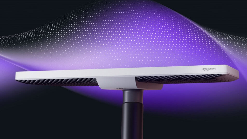 Testando! Amazon já oferece internet via satélite para empresas Nesta segunda-feira (24), a Amazon anunciou que permitirá que algumas empresas testem seus serviços de internet espacial. A empresa disse ter iniciado o envio de terminais de antena para alguns usuários, como a Venu e a Hunt Energy Network, que poderão conectar-se ao sistema de satélites. Antena Amazon Leo