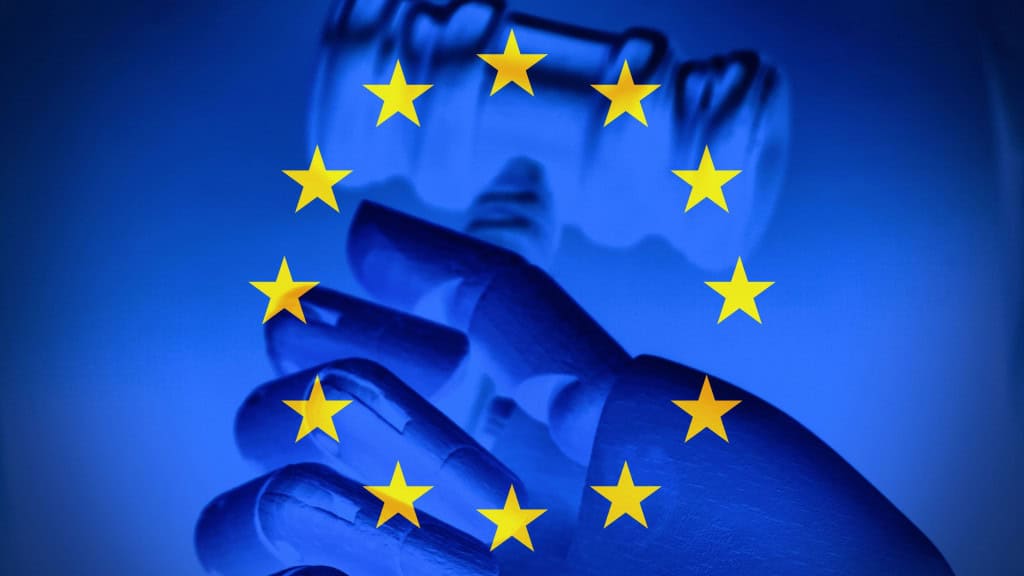 União Europeia investiga Google por possível violação das regras de concorrência A União Europeia (UE) está investigando o Google por uma possível ação antitruste, na qual a empresa pode ter violado as regras de concorrência na utilização de conteúdo online para fins de inteligência artificial. Mão de robô segurando martelo usado na Justiça para ilustrar Lei de IA (AI Act) da União Europeia (UE)