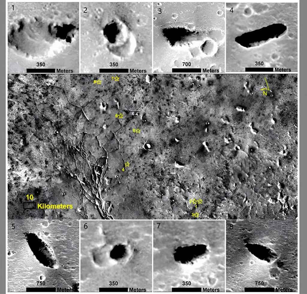 Cavernas “diferentonas” em Marte podem guardar vestígios de vida antiga