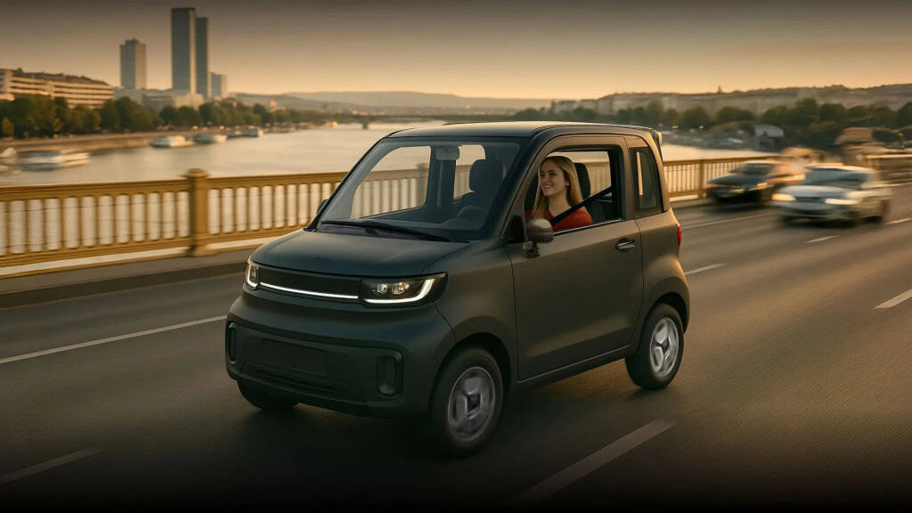 Compacto, elétrico e conectado: conheça o NIUMM da Niu Tech A Niu Tech apresentou seu microcarro elétrico NIUMM, projetado para dois ocupantes, com foco em praticidade e mobilidade urbana. O veículo compacto oferece autonomia de até 70 km com duas baterias, podendo ser expandida para viagens mais longas com até quatro unidades. O NIUMM, microcarro elétrico da Niu Tech, transporta duas pessoas com até 70 km de autonomia, expansível para viagens mais longas.